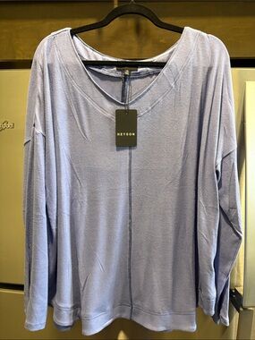 HEYSON Lavender Long Sleeve V-Neck Tee. NWT